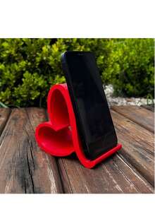 1 pieza Soporte para teléfono móvil con forma de corazón, soporte universal para teléfono móvil y tableta impreso en 3D, organizador de escritorio elegante de colores variados, adecuado para el hogar, la oficina y la decoración de fiestas | Día de San Valentín, Navidad, sin necesidad de alimentación eléctrica, regalos creativos de Año Nuevo para entusiastas digitales - Donación de amor - Ver 10