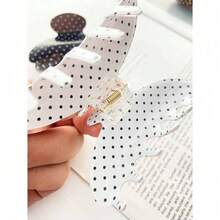 3pcs Women Polka Dot Semi-Circle Hair Clips Set, Minimalist Fashionable Casual Cute Acrylic Material Black & White Dotted Semi-Circle Hair Claws Clips Combo, Suitable For Daily Commute Outfit Matching, Bun Hairstyle Fixing, Non-Damaging Winter Hair Accessories Fashion Hair Clutch Elegant Claw Clips - Nhiều màu - Xem 5
