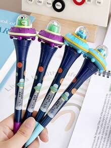 1支/18支装 返校创意 Del 飞碟减压旋转笔，0.5毫米飞碟设计，可旋转，情人节文具，派对礼物，学生用品，奖励笔 - 飛碟轉轉筆 - 查看 2