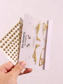 165pcs/Set 3-6mm Silver Plated Acrylic Futuristic Fake Nose Rings, Lip Studs, Eyebrows, Temporary Body Jewelry, Face Stickers, Unisex Party Accessories - Multicolor - View 4