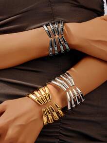 1 chiếc vòng tay kim loại hình móng vuốt ma phong cách Gothic Punk, có thể cá nhân hóa, thích hợp cho các bữa tiệc theo chủ đề ngày lễ, dạ hội, quán bar, hip-hop đường phố, quà tặng cho bạn bè và gia đình. - Phong cách vuốt ma - Xem 12