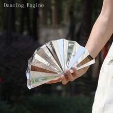 Denhuaki Acrylic Golden Fplding Fan Shape Chain Shoulder Crossbody Purse Clutch Bag Evening Clutch Bag Woman's Bag - 銀色 - 查看 1