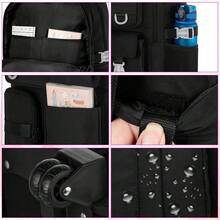 21-Inch Rolling Backpack For Girls, Black Wheeled School Bag With Lunch Bag, Teenager Suitcase - Single Trolley Backpack - View 4