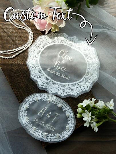 Custom Braided Bridal Dresses, Personalized Bridal Name And Date Bridal Dresses, Custom Braided Appliques, Custom Stitched Name And Date Bridal Dress Tags, Elegant Bridal And Bridal Dresses For Wedding Dress Decoration, Romantic Bridal Outfits, Unique Bridal Gifts And Perfect Pre-Wedding Party Favors.