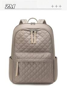 Functional City Backpack | Interpreting The Aesthetics Of All-Weather Commuting. Unlock The Absolute Visual Sovereignty Of Daily Life And Travel, Equipped With A Scientific Modular System: The Entire Series Adopts A Diamond Quilting Process, And The Multi-Pocket Design Realizes The Classification And Storage Of Items. - Multicolor - View 12