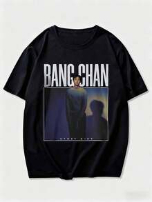 T-shirt à manches courtes unisexe avec imprimé graphique vintage Strayskidss, cadeau pour les fans - Noir - Voir 6