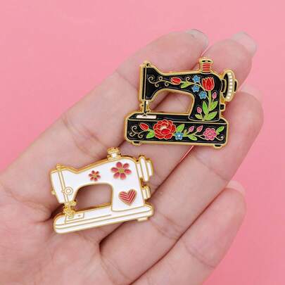 Alfileres de solapa de esmalte con máquina de coser y broches, insignias para mochilas, bolsas, decoración genial para mochilas, regalo para la madre