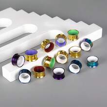 2个不锈钢喇叭形耳钉，男女通用，低过敏性，女士佳礼 - round - 查看 7