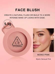3CE Blush - #MONO PINK - Charming Sensual Pink - 5.5g - # MONO PINK - View 1