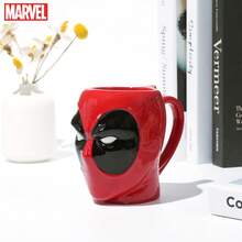 1PC Marvel Officially Licensed Deadpool Ceramic Mug 13 FL OZ Coffee House Cup Collectible Coffee Mug For Fans Perfect Gift For Boyfriend Lovers Friends Marvel Fans Mug Perfect Christmas & Valentine's Day Present - 彩色 - 查看 5