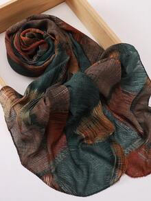 Fashionable New Tie Dye Tie-Dye Printed Modal Hijab Scarf, Spring/Summer - Multicolor - View 13