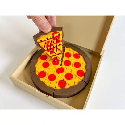 3D打印可动披萨减压玩具，趣味逼真迷你食物摆件，缓解压力抗焦虑玩具，办公桌装饰，生日礼物及派对礼品