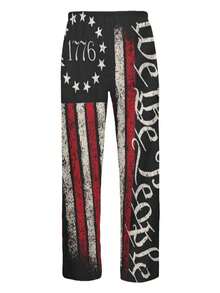 1776 We The People Mens Lounge Pants Comfortable Lazy Casual Homewear Soft Breathable Sleepwear Perfect Gift - 彩色 - 查看 5