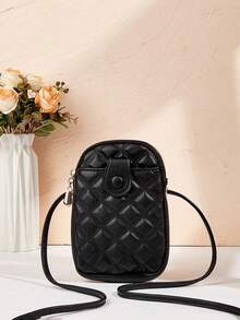 1个女童可爱绗缝刺绣手机包，可调节肩带斜挎包，单肩包，零钱包，化妆包，适合日常使用、聚会、音乐节，理想的礼物 - 彩色 - 查看 5