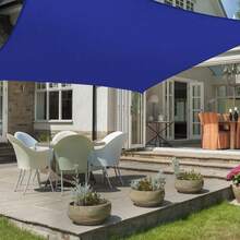 1 Set Large Rectangular Waterproof Sun Shade Canopy, 98% UV Protection, Suitable For Yard, Garden, Swimming Pool, Outdoor Camping, Including Installation Steel Cable - Multicolor - View 8