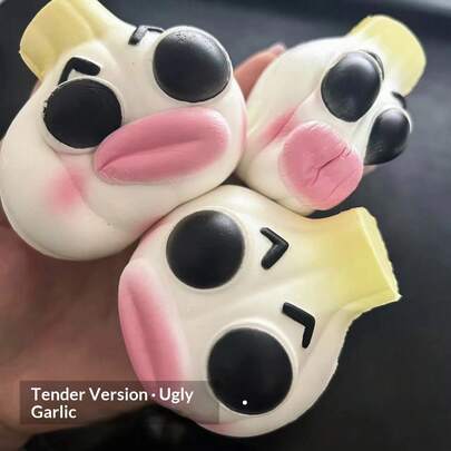 2026 New 1pc Ugly Garlic & Black Garlic Creative Novelty Model - Wet, Soft, Sticky Slow-Rebound Stress Squish, Adult Novelty Sensory Venting Tool- Perfect Gift - Birthday Gift- Easter Gift - Valentine's Day Gift