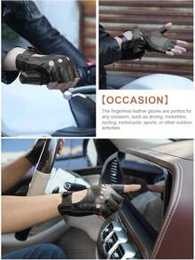 Womens Leather Gloves Driving Touchscreen Warm Nappa Texting Winter Wool Knitted Liner - C - Ver 8