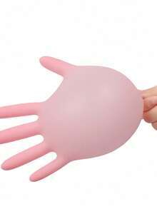 100/50/2 Pairs Pink Nitrile Disposable Gloves, Latex Gloves For Household Cleaning, Beauty, Cooking, No Powder - Multicolor - View 4