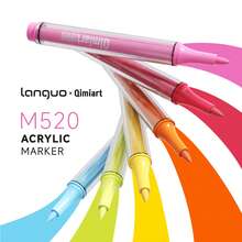 languo 丙烯颜料马克笔套装，柔软尼龙笔尖，适用于岩石彩绘、DIY工艺品和艺术创作 - 套裝 - 查看 5