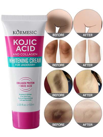 6 piezas Crema iluminadora, Crema para axilas, Corrector de manchas oscuras de colágeno - Axilas, cuello, axilas, rodillas, codos, áreas privadas - Fórmula avanzada para resultados instantáneos, Navidad, Invierno, Rosa, Graduación, Cumpleaños, Vacaciones, Verano, Otoño, Otoño, Y2K, Moda elegante, Maquillaje para mujeres