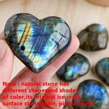 Natural Elongated Stone Hand Carved And Polished Heart-Shaped Craft Crystal Stone, Unique Luster, Suitable For Home Decoration - Multicolor - View 16