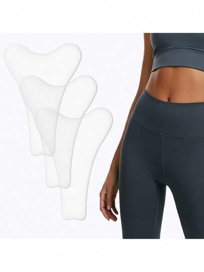 1 Peça Almofadas de Silicone para Maiô, Formato de Camelo Sem Sutiã, Protetor de Silicone em Formato Y, Inserção Sem Costura para Proteção em Maiôs, Calças de Ioga, Leggings de Exercício, Confortável e Reutilizável (Transparente)