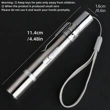 1支USB充电式逗猫笔激光灯LED灯笔，可切换五种模式，逗猫棒，宠物逗猫玩具，UV手电筒激光猫玩具，互动放松玩具，增进人猫互动的宠物礼物 - 彩色 - 查看 21