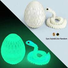 2026 New 30cm Articulated Viper Statue - 3D Printed Soft Posable Snake Toy With Snake Egg, Mythological Creature Design, Home Decor Stress Relief Toy, Suitable For Christmas - Multicolor - View 18