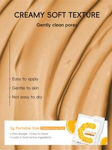 LAIKOU 1 Set Mixed Mud Mask Pack, 25pcs*5g, Green Tea, Cherry Blossom, Vitamin C, Turmeric Vitamin C, Milk, Adult Facial Cleansing Mask, Travel Size, Convenient For Beach, Party, Skincare - 25pcs - View 5