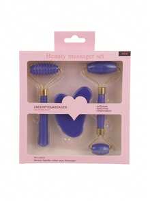 3pcs Face Gua Sha Massage Tool Set With Roller, Face And Neck Massager - Mother's Day Gift - Facial Care Gift For Mom, Beauty, Skincare, Spa, Self-Care, Skincare Tools, Facial Care, Beauty Supplies, Massage, Face Massage Tools, Face Roller - Multicolor - View 18