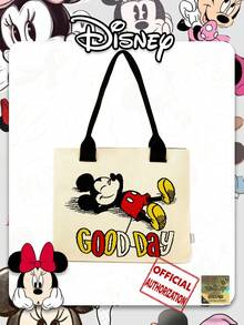 Disney 卡通米奇老鼠单肩包，便携手提包，适合日常购物、工作/上学通勤、聚会、节日送礼等场合。 - 彩色 - 查看 2