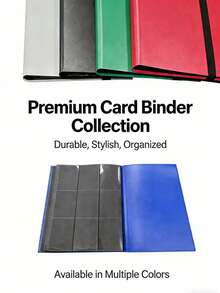 这款9格卡片收纳册可容纳多达360张卡片，并附赠20个优质卡套，让您的VMAX、GX、冰球卡和棒球卡井然有序。它防水防潮，方便翻阅，是保护您珍贵卡片的理想收藏品。 - 彩色 - 查看 5