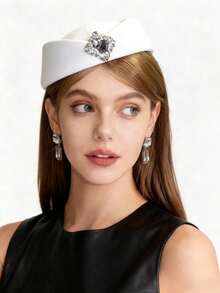 1pc Women's Retro Felt Hat, French Elegant Minimalist Wool Felt Hat, Suitable For Tea Party, Wedding, Party, Daily Wear, Street Photography, Ceremony, All Seasons - a - View 4