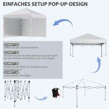 White Steel Sandbag For Garden Pavilion, Stable Protection Against Wind And Weather. - A - View 5