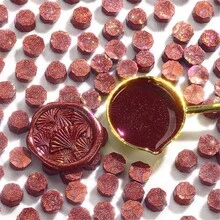 100颗带闪光的蜡封珠，适用于蜡封印章，是婚礼请柬、信封、信件、DIY工艺品和礼品包装的经典装饰。 - 100 PCS 珠光蠟粒 - 查看 21