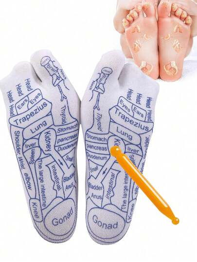 Acupressure Massage Socks, Suitable For Feet, Ankles And Soles, Solid Color, Machine Washable, Comfortable For All Seasons, Promote Body And Foot Health, Ankle Length Socks, Skin-Friendly, Suitable For Daily Wear And Foot Massage