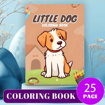 The New Product Is Selling Very Well! (Upgraded Deluxe Edition, Thicker Paper, 28.5*20.5cm) "Cute Dog Coloring Book," Suitable For Couples And Families, Perfect For Parties, Valentine's Day, Birthdays, And Other Holidays. Drawing And School Supplies, 22 Pages, Book, Coloring Book, School Supplies, School, Christmas, Halloween, Birthday, Back-To-School Gift, Coloring Book.