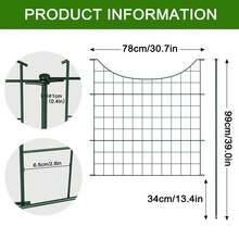Pond Fence, Garden Fence, Interlocking Metal Fence, Complete Set, Outdoor Enclosure, Round Enclosure, Rabbit Enclosure, Pond Fence, Including Fence Elements And Fixing Rods (Top Arch/Bottom Arch) - Arche Inférieure, 10 PCS - View 8