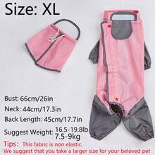 1pc Pink Full Cover Dog Raincoat For Large Breeds - Multicolor - View 20
