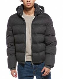 Brunello Cucinelli Wool Down Coat - 彩色 - 查看 1