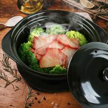 Clay Pot For Cooking With Lid 1.9 Quart Ceramic Cooking Pot Ceramic Cookware Heat-Resistant Casserole Dish With Lid Korean Stone Pot Cookware For Cooking Hot Pot Soup Meat Rice - Black - View 1