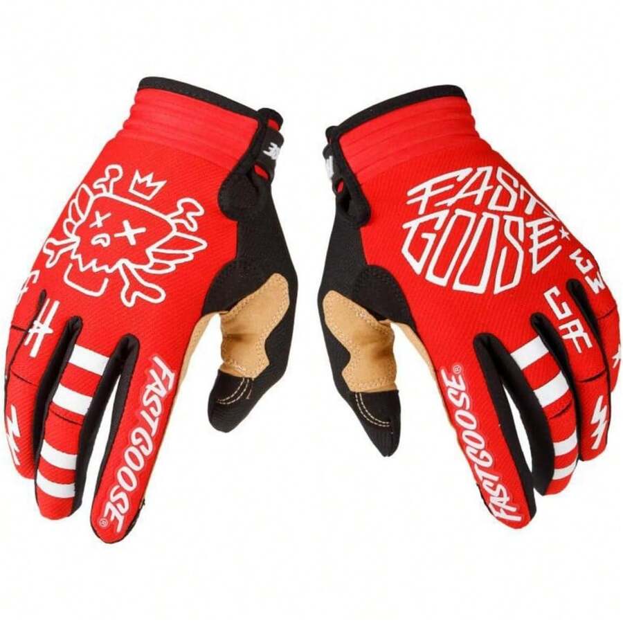 Guantes de motocross con visualización táctil, guantes de motociclismo, para hombres y mujeres, transpirables, ligeros, para ciclismo, escalada, guantes de montaña al aire última - Negro1 - Ver 1