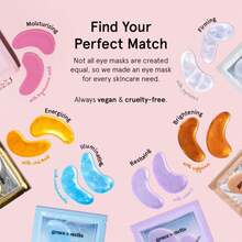 Grace &Amp; Stella Award Winning Under Eye Mask Reduce Dark Circles, Puffy Eyes, Undereye Bags, Wrinkles, Gel Under Eye Patches, Valentines Bags, Gifts Under 10 Dollars, Vegan (6 Pairs, Blue) - ColorC - 查看 6