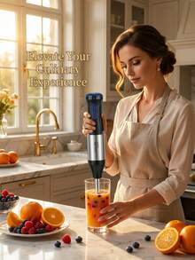 SOKANY 四合一多功能1000W不锈钢手持式电动搅拌机SK-1711-4，黑色 - 黑色 - 查看 1