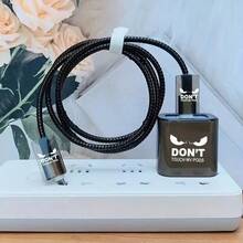 Design Data Cable Protector Case Compatible With IPhone, 18-20W Charger Protective Cover, Anti-Scratch And Anti-Break - Transparent Black - View 3