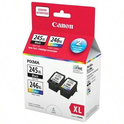 High-Yield XL Ink Cartridge Combo Pack, Pigment Black & Tri-Color For Select PIXMA Printers, Crisp Smudge-Resistant Text With FINE Technology, Enhanced Print Capacity For Home And Office Use