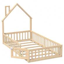 Barnsängramar, sänggavlar och fotgavlar - Natur + Furu + 90cm*200cm - Visa 11