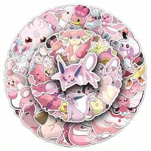 pokemon 50张防水粉色宝可梦乙烯基贴纸 - 可爱卡通图案，适用于笔记本、水瓶、滑板、头盔、剪贴簿等。 - 單件 - 查看 11