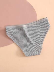5-Pack Of Women's Ribbed, Breathable, And Comfortable Underwear For Home And Sports. - 1pcs - 查看 4