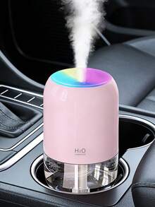 One 200ml Car Spray Humidifier, Household Products Of Bedroom Humidifier, Three Colors Available, With Colorful Atmosphere Light And Night Light Functions, USB Power Supply, Water Free Automatic Power-Off, Touch Control Operation, Silent Operation, Simple Design, Natural Beauty, Small And Easy To Carry - Multicolor - View 3